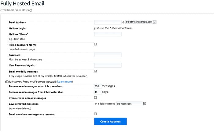 Setting up your Email address in Dreamhost